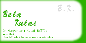 bela kulai business card
